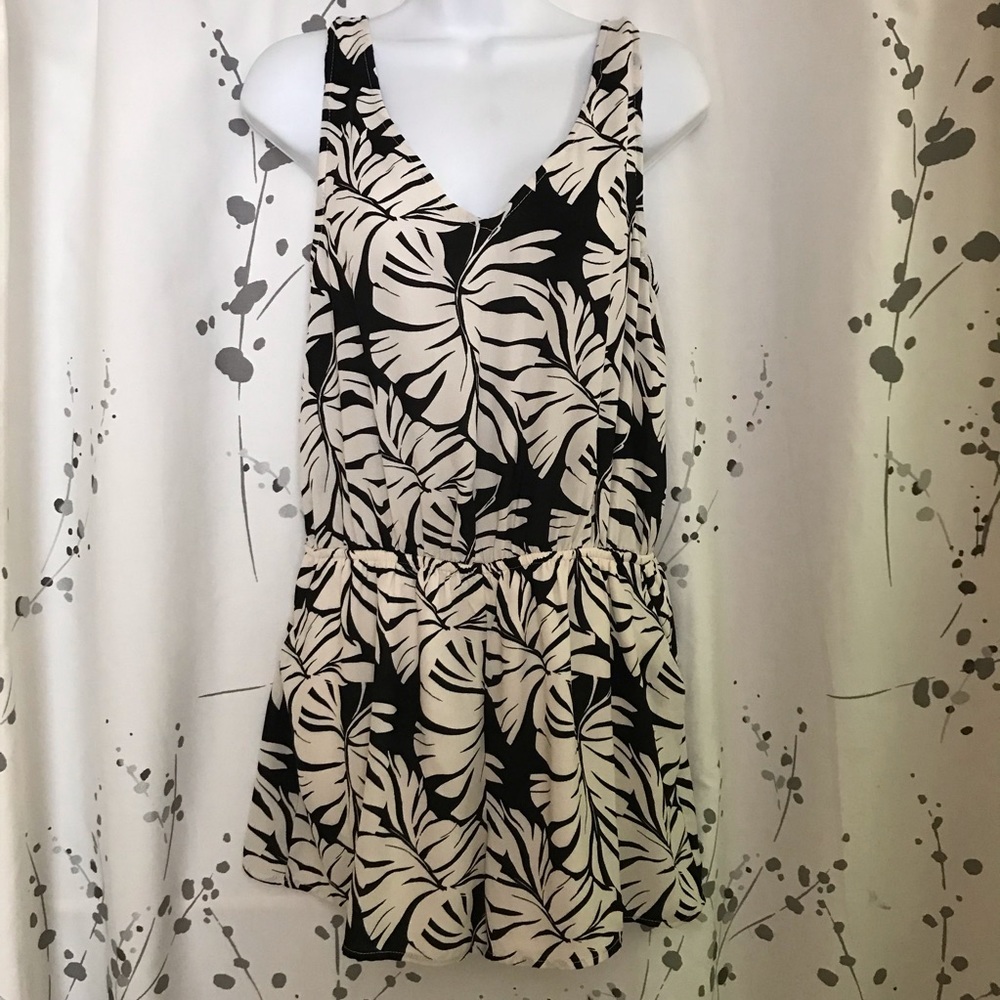 AQUA palm print romper